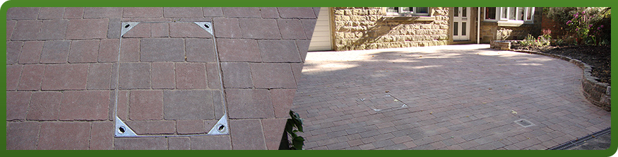 Widened block paved driveway entrance with curved wall, Sheffield