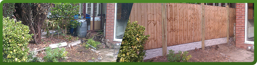 Weather-board timber fence with gravel boards, Sheffield